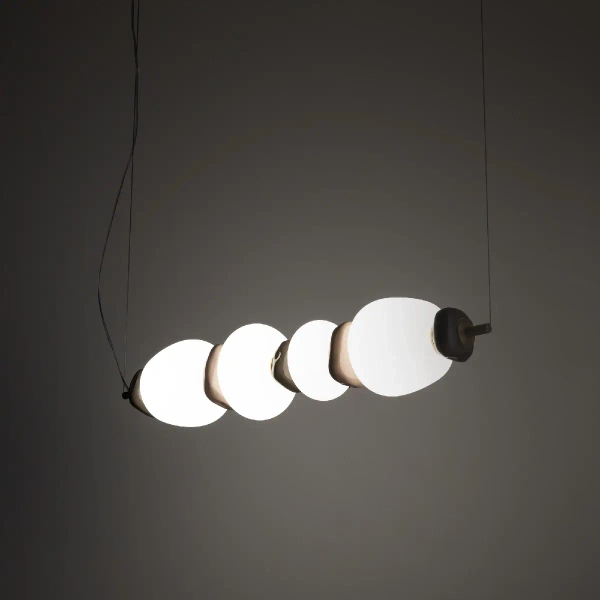 Wisząca lampa nad wyspę CERAMIC 11700 LED 22W 3000K biała szara