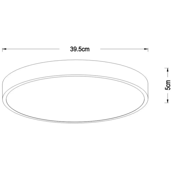 Okrągły plafon UNAR 79185/40/30 Lucide LED 24W 2700K kuchenny czarny