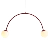 Wisząca lampa podwójna UNA 1116H15 skandynawska kule czerwone