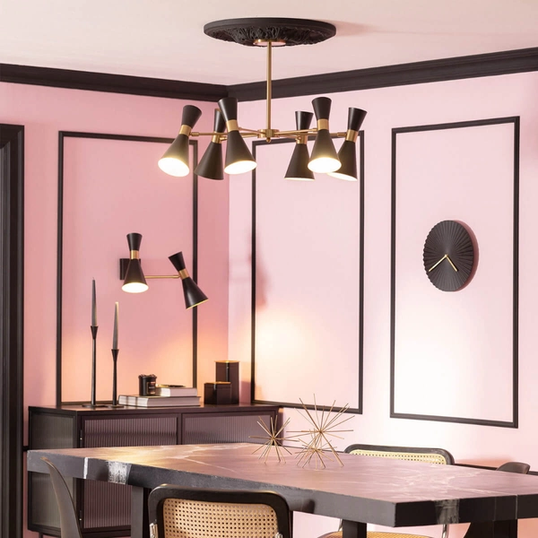 Wielopunktowa lampa sufitowa Libre ABR-LWS-6XE27 Abruzzo czarny złoty