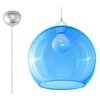 Niebieska lampa wisząca SL.0251 szklana kula ball do salonu