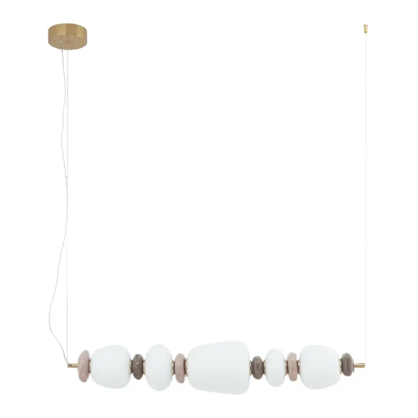 Jadalniana lampa wisząca CERAMIC 11699 LED 26W 3000K biała szara