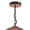 Okrągła lampa wisząca Speckle SPE0164 kula szklana miedziana