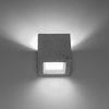 Betonowy kinkiet salonowy SL.0991 szara kostka lampa ścienna