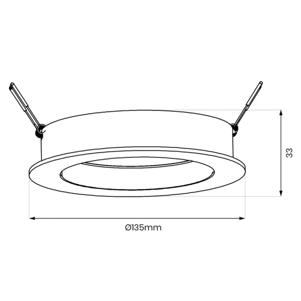 Wpust oczko podtynkowe REDONDO ML1076 do jadalni czarna