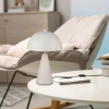 Metalowa lampa ALFIE 565000176 biała grzybek z włącznikiem 43cm
