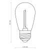 Żarówka 18078 E27 1W 3000K edison przezroczysta