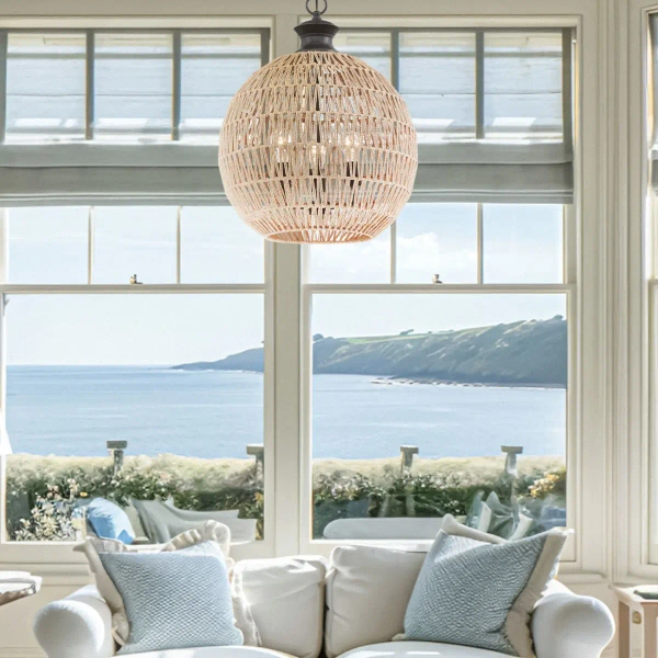 Kopułowa lampa wisząca Casablanca QZ-CASABLANCA-3P-PBZ brązowa czarna