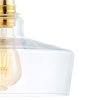Wisząca LAMPA skandynawska LONGIS 10873105 Kaspa loftowa OPRAWA szklany ZWIS okrągły złoty przezroczysty czarny