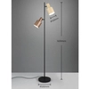 Lampa podłogowa ELIOR DL217419400 Trio z przełącznikiem nożnym beżowa brązowa