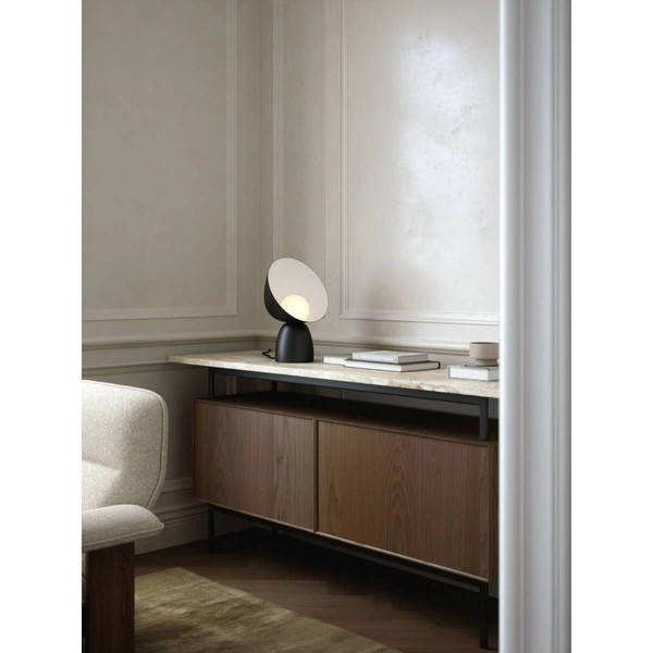 Metalowa lampa stołowa Hello 2220215003 z wtyczką czarna biały