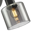 Ścienna lampa loftowa Santia WL-65342-1 BK+SG do holu czarna przydymiona