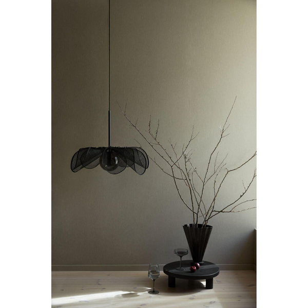 Zwisająca lampa z włókna STYRKA 108660 Markslojd ekologiczna przydymiona czarna
