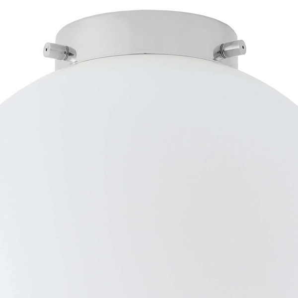 Sufitowa LAMPA skandynawska ALUR 10724103 Kaspa kulista OPRAWA hygge PLAFON kula ball szklana chrom biała