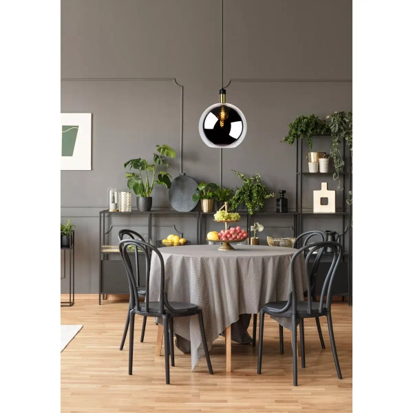 Loftowa lampa wisząca Julius 34438/40/65 Lucide szklana czarna złota