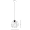 Szklana wisząca lampa 22034 kula regulowana do kuchni opal niebieski