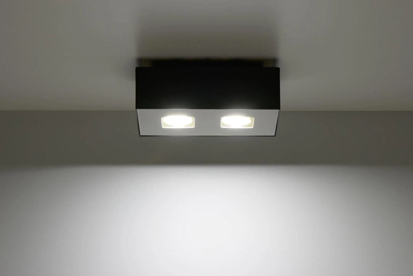Downlight LAMPA sufitowa SL.0071 prostokątna OPRAWA metalowa czarna