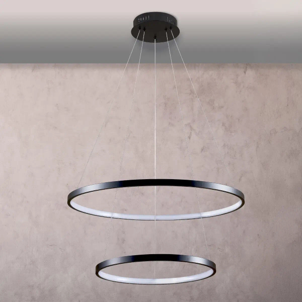 Salonowa lampa wisząca LEA 329172 LED 40W 4000K ringi czarne