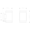 Elewacyjna LAMPA ścienna ALCALA 32063-2A Globo metalowa OPRAWA zewnętrzna KINKIET outdoor tuba IP44 antracyt przezroczysta