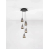 Nowoczesna zwisająca lampa RORIZNO LE45111 LED 40W 3000K szaro czarna