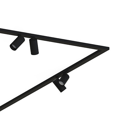 Reflektorowa lampa sufitowa Mono 7723 nowoczesna nad łóżko czarna