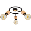 Regulowana LAMPA sufitowa JORNA 54031-3 Globo metalowa OPRAWA reflektorki czarne drewno