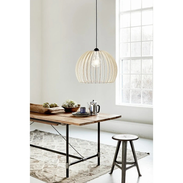 Jadalniana lampa wisząca drewniana Chino 84843014 beżowy
