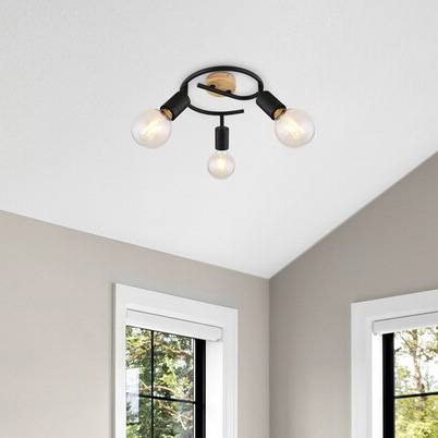 Industrialna LAMPA sufitowa PABLO 3978 Rabalux reflektorki do sypialni czarne