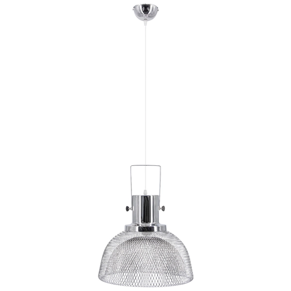 Industrialna LAMPA wisząca 9906/1 ZWIS - 02 Elem druciana OPRAWA metalowy ZWIS siatka chrom