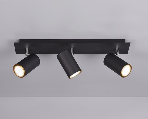 Regulowana lampa sufitowa VANTOS DL332802400 czarne tuby salonowe