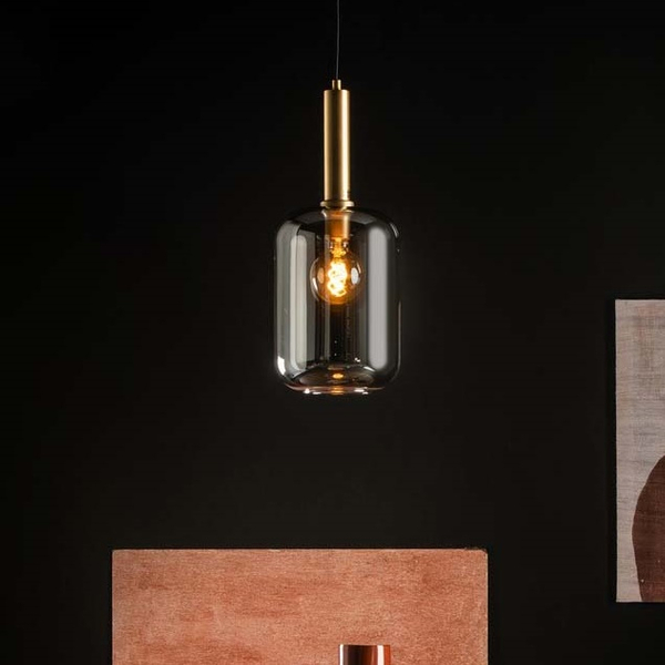 Loftowa lampa wisząca Joanet 45494/01/65 szklana do sypialni złota