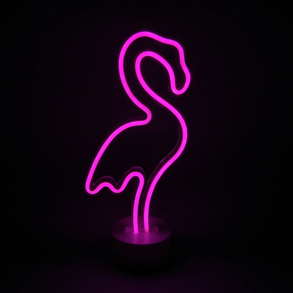 Lampka nocna do pokoju dziecięcego Neon FM-NB23 Zumaline LED flaming różowy