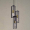 Lampa wisząca Gabia K-4937 na okrągłej podsufitce czarna złota