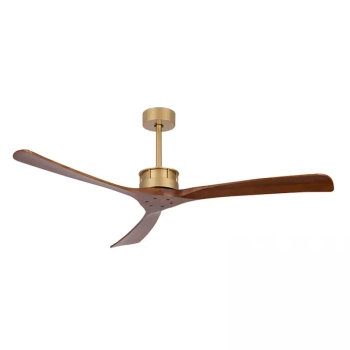 Sufitowy wentylator lato/zima 23002 do sypialni brązowy złoty