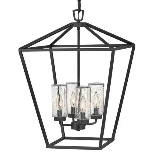 Tarasowy żyrandol Alford QN-ALFORD-PLACE-4P-MB na łańcuchu IP44 czarny