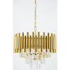 Kryształowa lampa wisząca Bari 6230/4 TR glamour okrągła złota