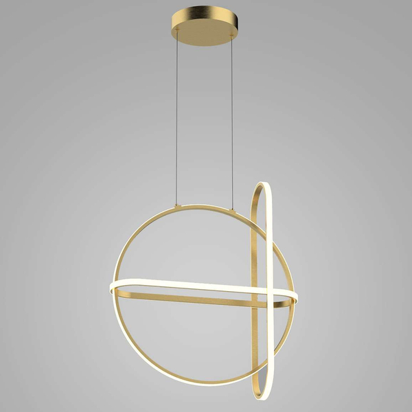 LAMPA wisząca CERRILA PND-29772750-3A-GD Italux metalowa OPRAWA geometryczny ZWIS LED 48,6W 3000K art deco złoty