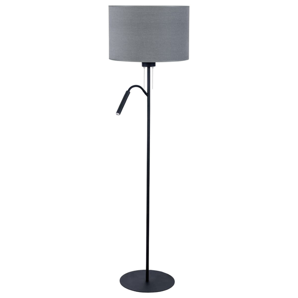 Sypialniana lampa stojąca do czytania Hotel 9072 Nowodvorski podwójna szara