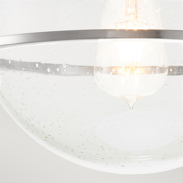 Kulista lampa sufitowa QN-SOMERSET-F-C-BN szklana nikiel