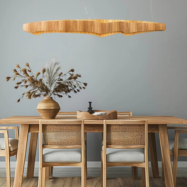 Wisząca lampa Horizon QN-HORIZON-LED-LP-140-TEAK LED 65W 3000K brązowy