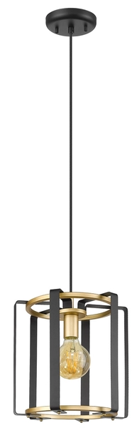 Lampa wisząca Primero PND-44003-1-BK-GD złota czarna