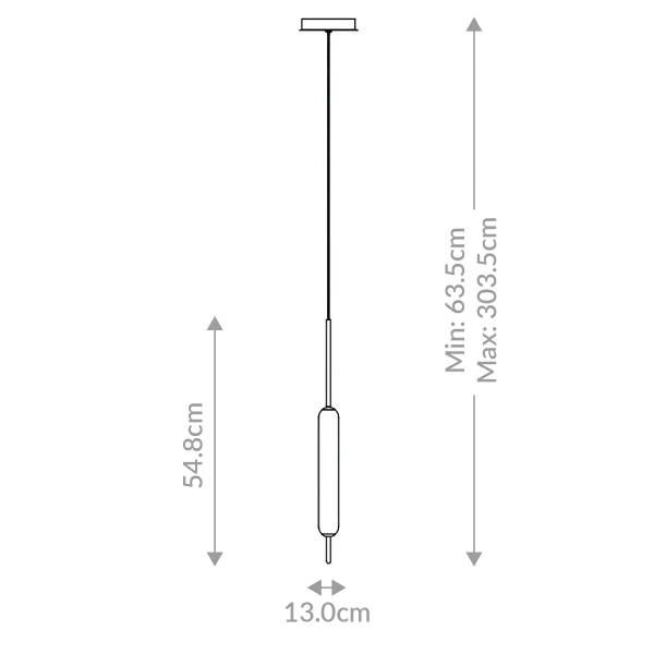 Lampa zwieszana Cumberland QN-CUMBERLAND-1P-BK LED 10W 3000K czarny