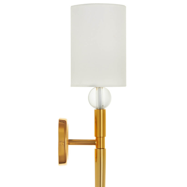 Salonowa lampa na ścianę DAMA ST-8436 GB-CE z abażurem złoty biały
