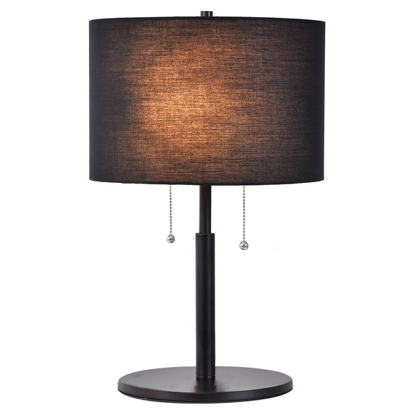 Nocna lampka sypialniana Fogo LP-0304/2T BK Light Prestige abażurowa czarna
