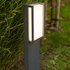 Stojąca LAMPA zewnętrzna QUBO 7193001118 Lutec metalowa OPRAWA prostokątna LED 18W 3000K słupek outdoor IP54 szary