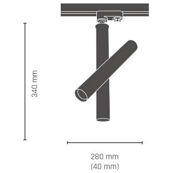 Lampa sufitowa AKADI 0147 metalowa tuba do 3-faz systemu biała złota