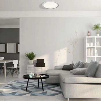 Plafon LAMPA okrągła LAYLA ML4221 Milagro sufitowa OPRAWA z kryształkami LED 26W 3000K – 6000K glamour pilot biała chrom