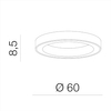 Sufitowa ledowa lampa Marco AZ5032 50W 3000-6500K ring czarna