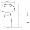 Stołowa lampa grzybek Gixi 28072 LED 1,5W CCT do salonu przezroczysty