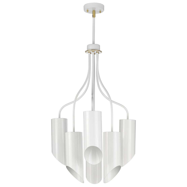 LAMPA sufitowa QUINTO QUINTO6-WAB Elstead metalowa OPRAWA plafon tuby białe stary mosiądz